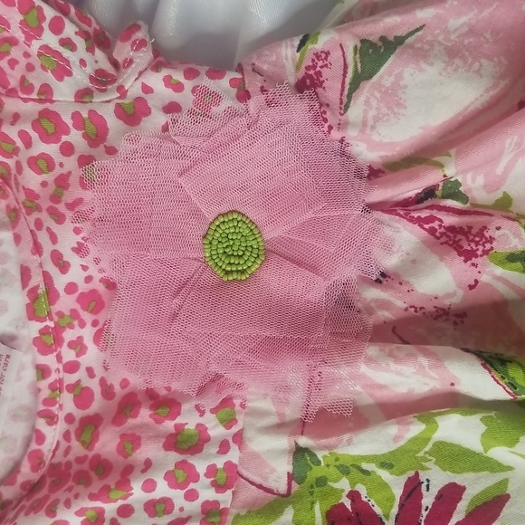 BABY NAY LAYERED DRESS SIZE 18 MONTHS PINK FLORAL -COTTON - Picture 3 of 8